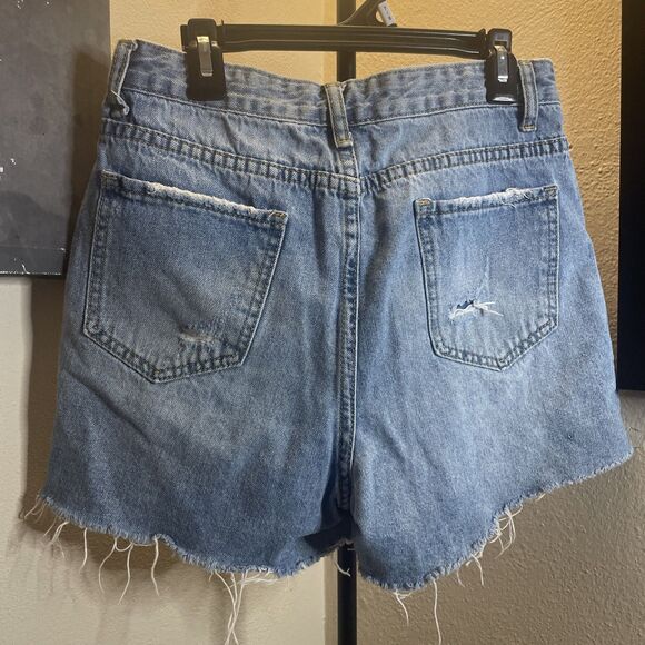 Shein Womens Denim Shorts Garage Size S Distressed Cutoff Jean - Picture 4 of 7